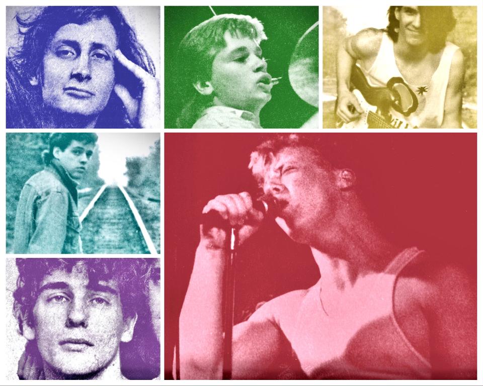 A collage of the bandmembers of Fairchildren, who will reunite at Summer of the Arts' Friday Night Concert series.