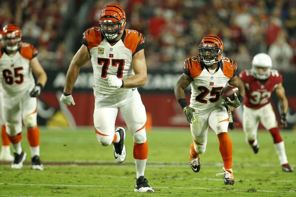 Giovani Bernard (25) racked up over 6,500 yards from scrimmage as a dual-threat running back for the Cincinnati Bengals from 2013-2020.
