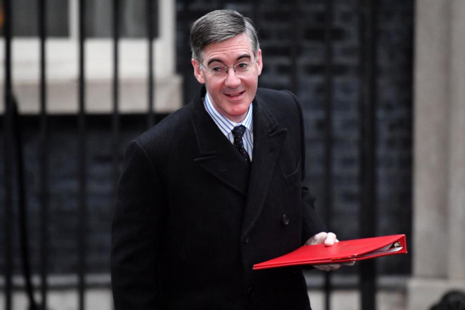 Jacob Rees-Mogg was seen heading into downing street this morning (Getty Images)