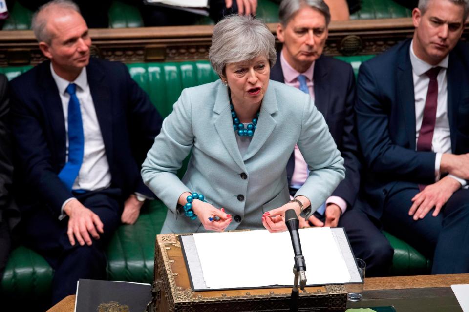 Theresa May in the Commons (AFP)