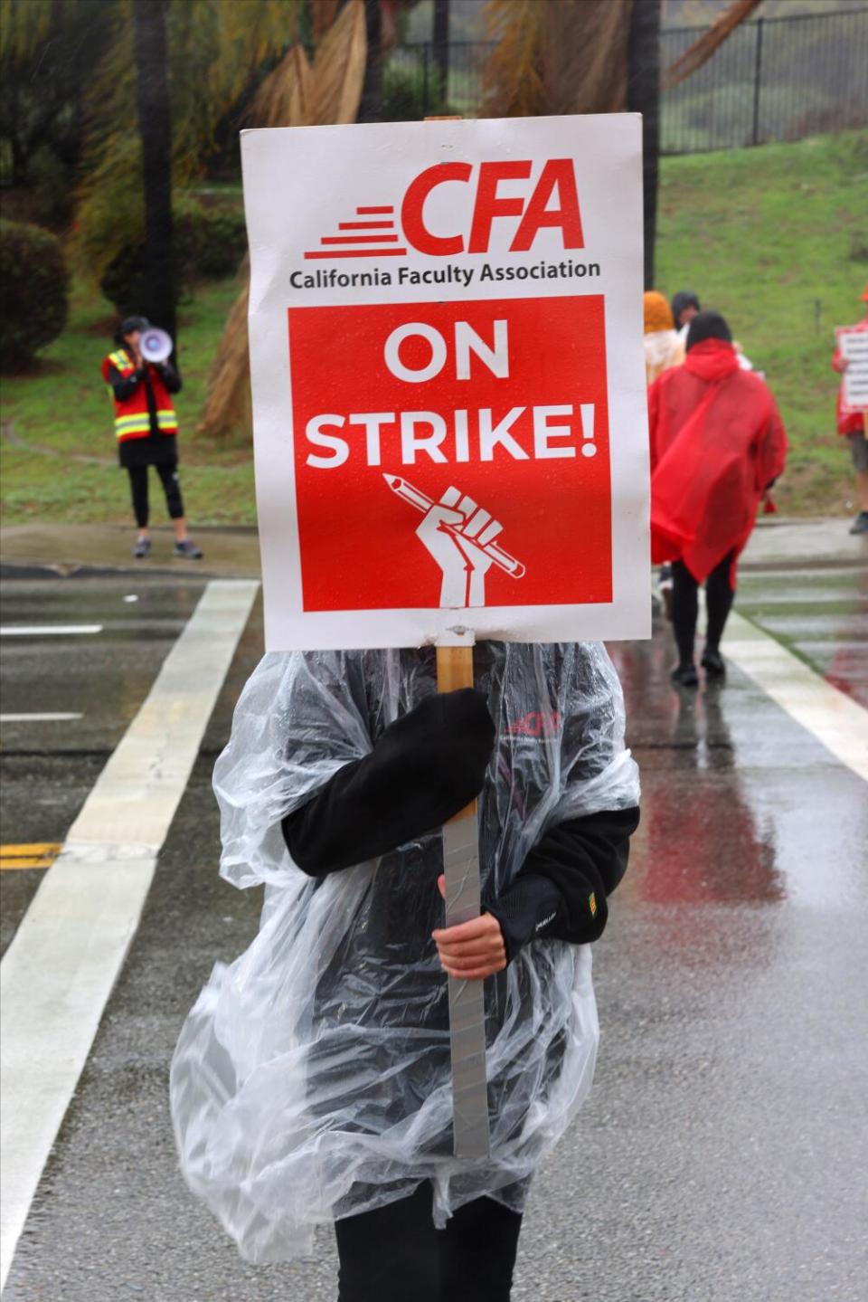 Members of the faculty union at Cal State Los Angeles begin a one-week strike.