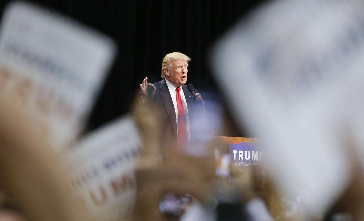 Donald Trump at a rally last Friday in San Diego. (Photo: Chris Carlson/AP)