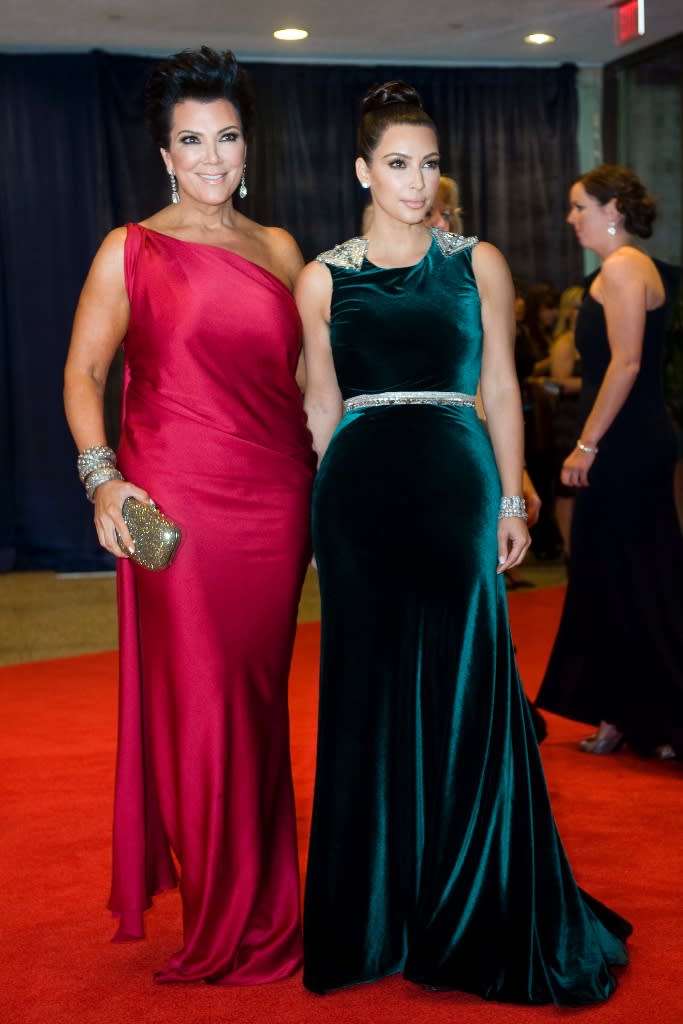 Kim Kardashian and Kris Jenner arrive at the White House Correspondents’ Association Dinner on April 28, 2012. - Credit: AP Photo/Kevin Wolf