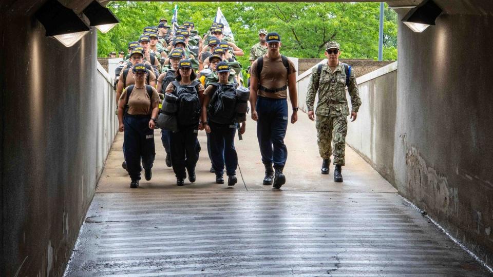 More than 40,000 recruits train annually at the Navy’s only boot camp at Great Lakes, Illinois. (Mass Communication Specialist 1st Class Stephane Belcher/Navy)