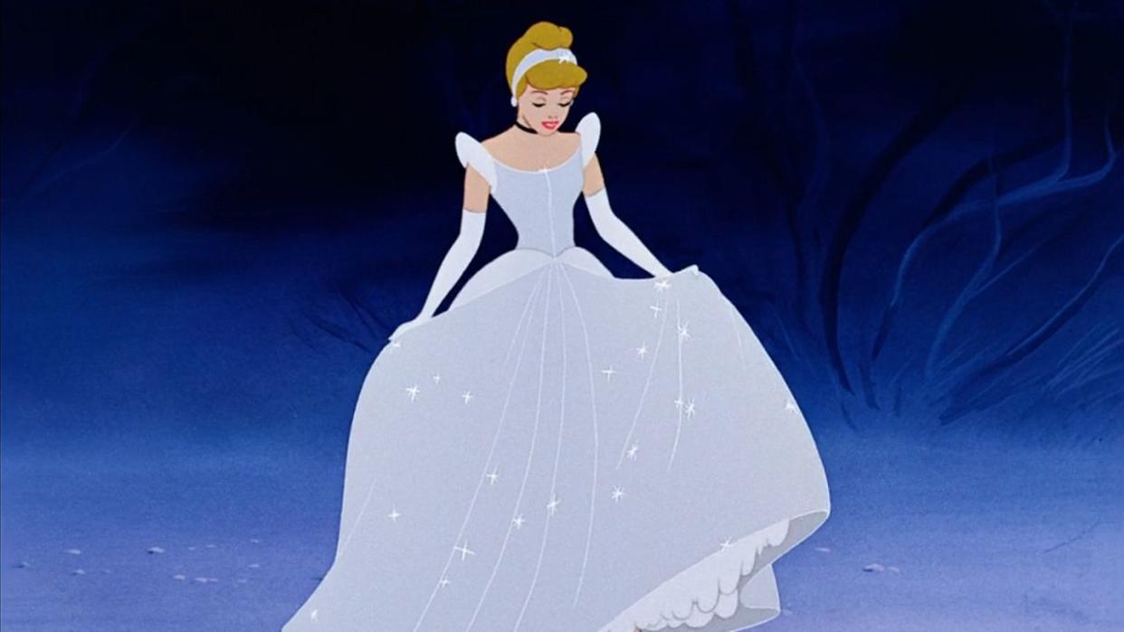  Cinderella in ball gown. 