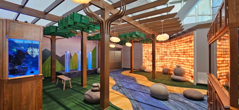 The Port Authority of New York and New Jersey unveils a sensory room at Newark Liberty International Airport on Dec. 18. The facility was designed to help travelers on the autism spectrum deal with the chaos of travel.