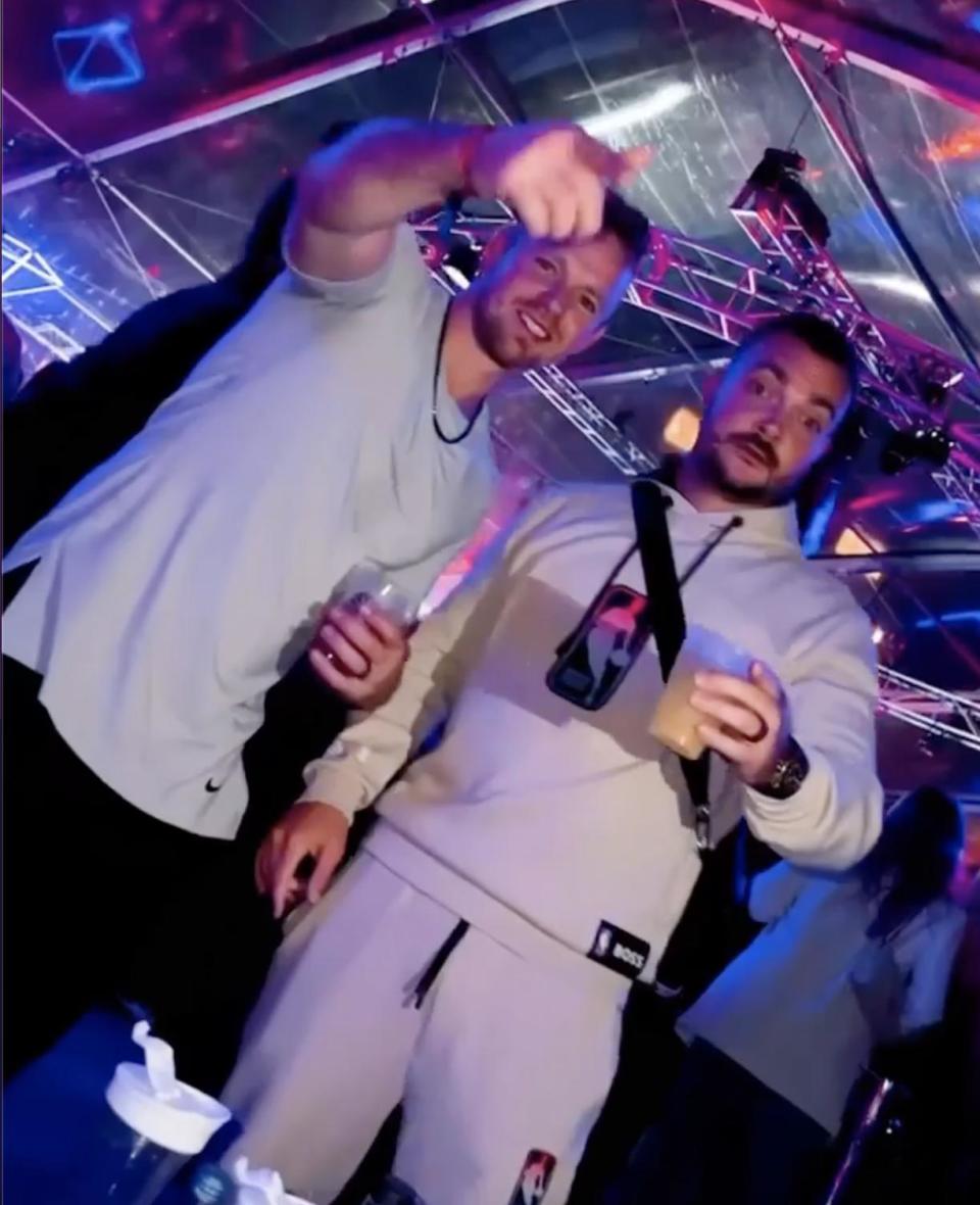 Molony and Clark appear together in the 2021 video partying at a nightclub. 