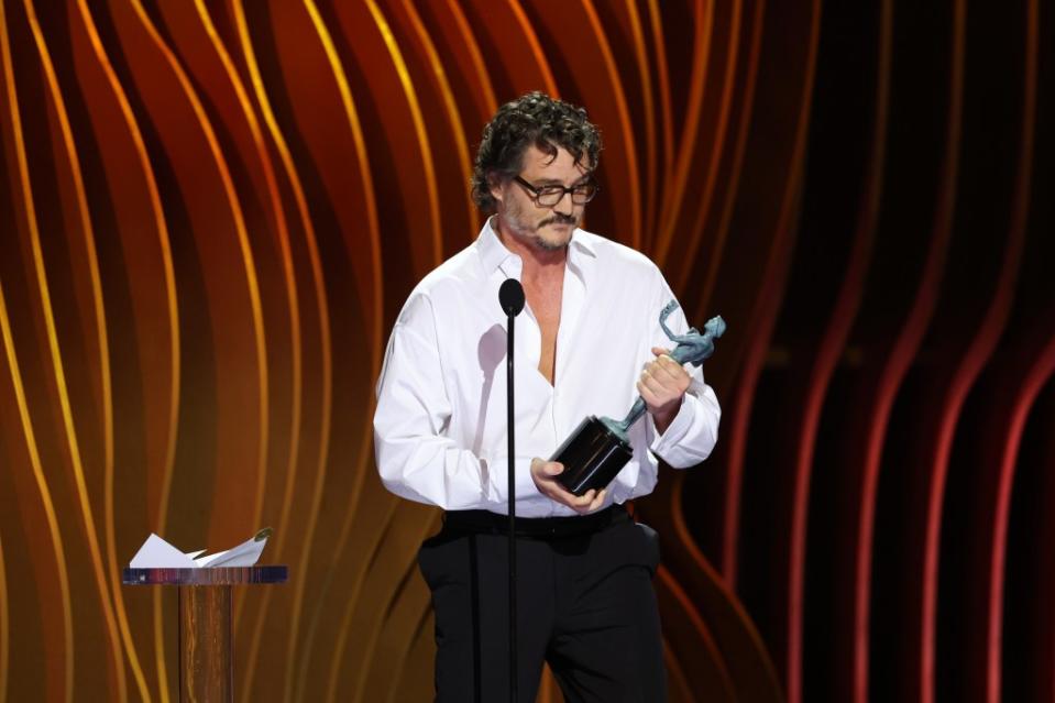 Pedro Pascal said, “This is wrong” when he won. Getty Images