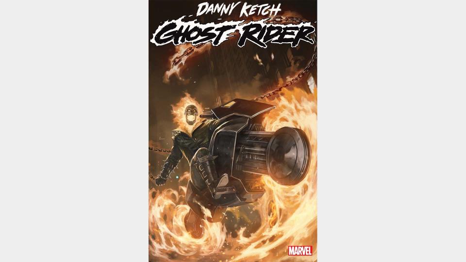 Ghost Rider on a bike