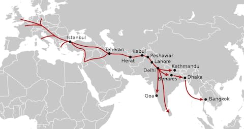 The classic Hippie Trail - Credit: NordNordWest/Wikicommons
