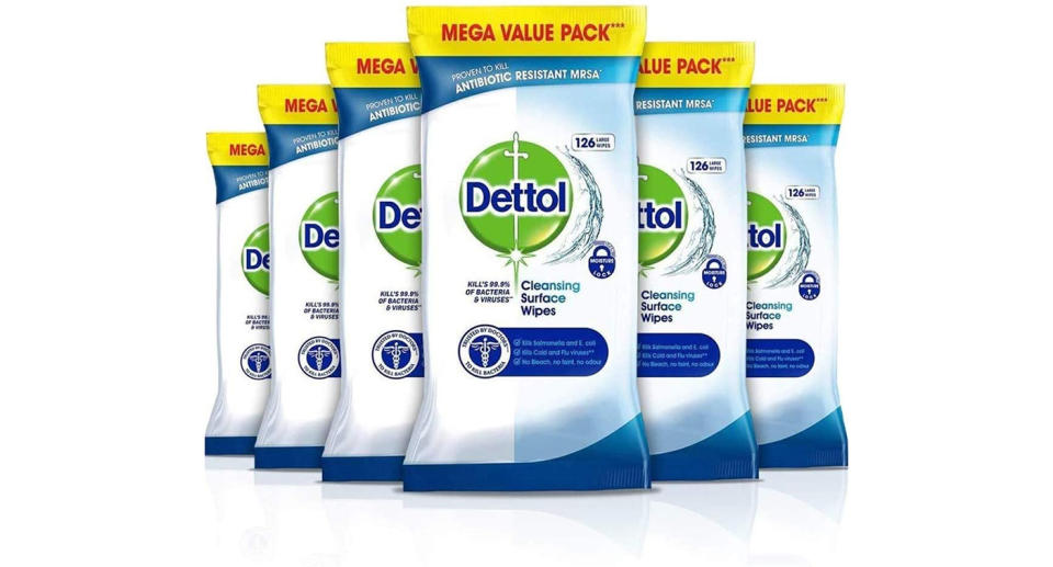 Dettol antibacterial wipes - multipack of 6 x 126