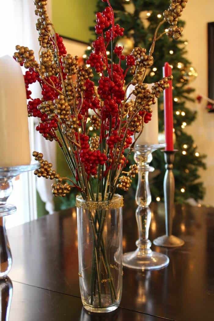 Faux Holly Centerpiece
