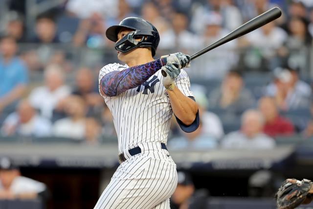 Giancarlo Stanton notches 400th career home run with moon shot at Yankee  Stadium