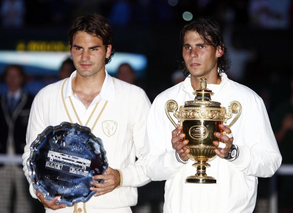 Nadal (right) won his first Wimbledon title in an epic final against Roger Federer (Sean Dempsey/PA) (PA Archive)