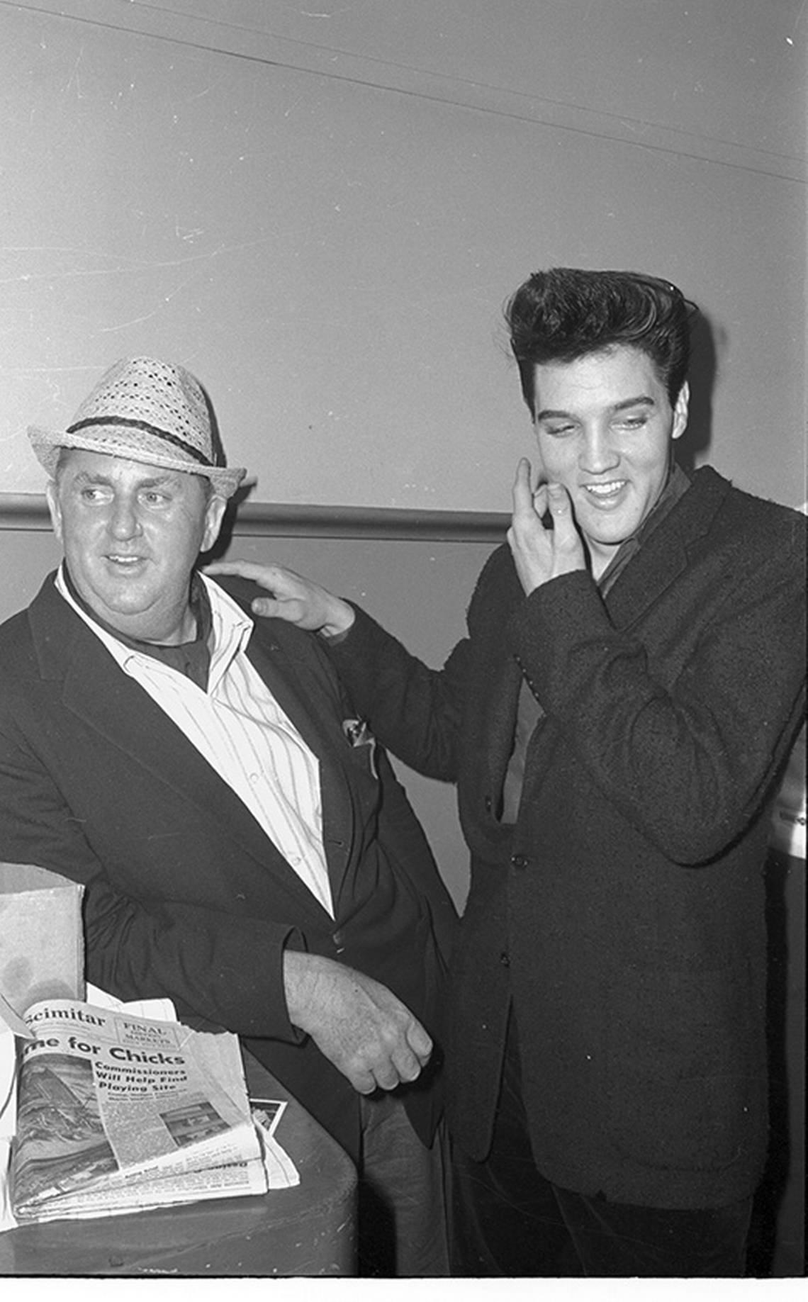 April 19, 1960: Elvis Presley at the T&P train station in Fort Worth on layover en route to Hollywood to make the movie “G.I. Blues.”