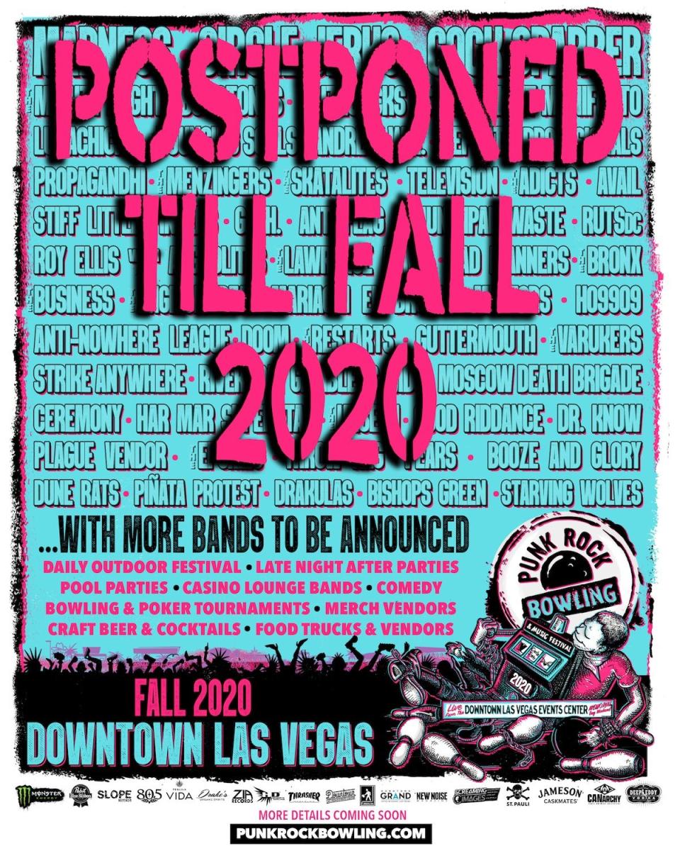 Punk Rock Bowling Postponed