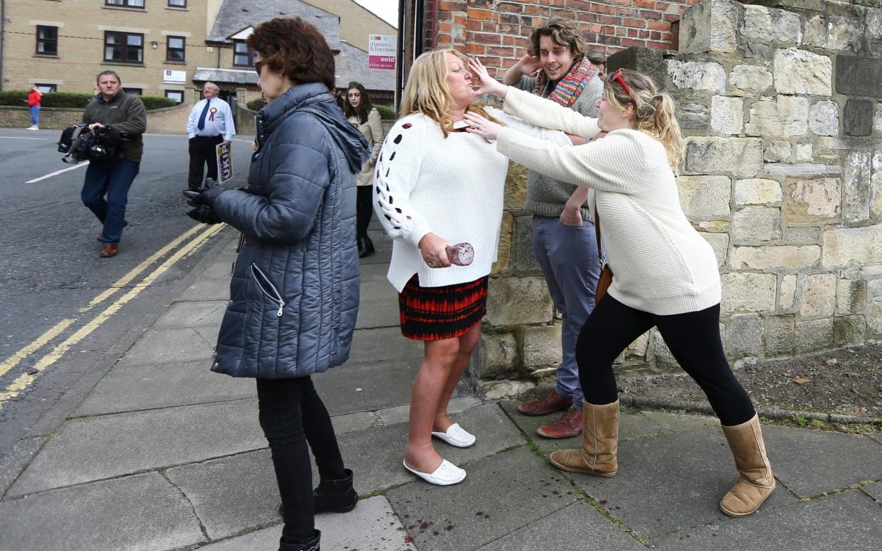 The fight broke out in Hartlepool - London News Pictures Ltd