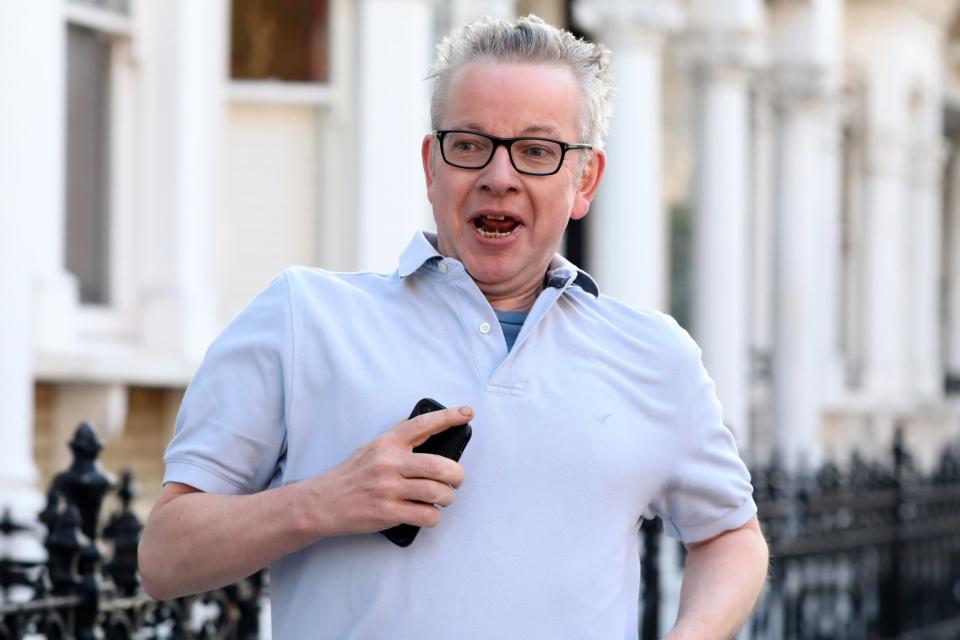 Cabinet minister Michael Gove jogging near his home this morning (Getty Images)