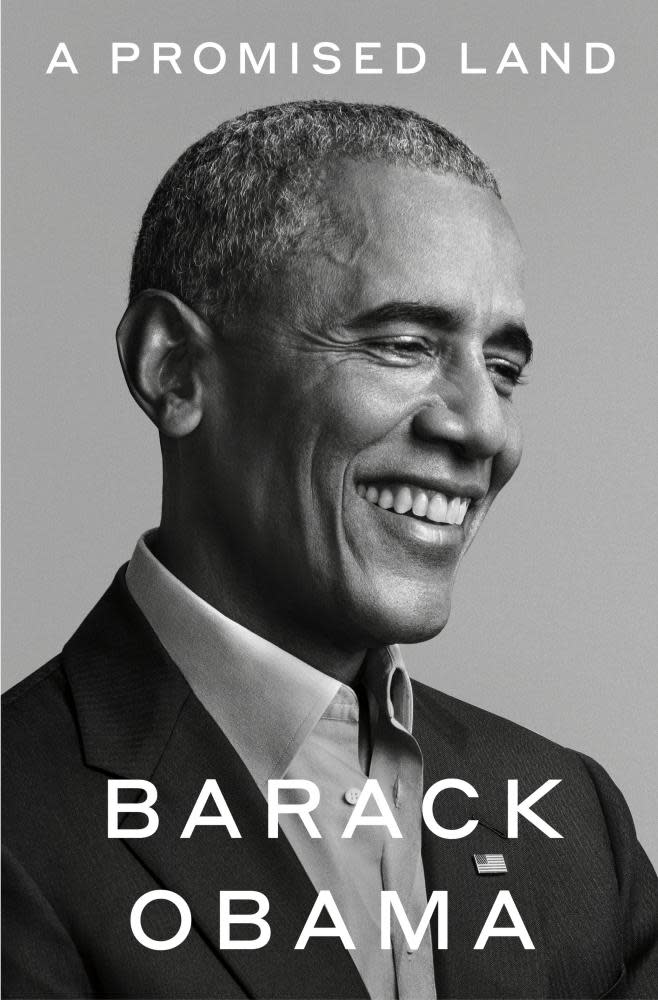 This photo provided by Random House shows the cover of “A Promised Land.” The first volume of former President Barack Obama’s memoir is coming out Nov. 17, two weeks after Election Day. (Pari Dukovic/Random House via AP)