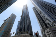 <p>The Torch tower residential building in the Marina district is seen after a fire, in Dubai, U.A.E., Aug. 4, 2017. (Photo: Hamad I Mohammed/Reuters) </p>