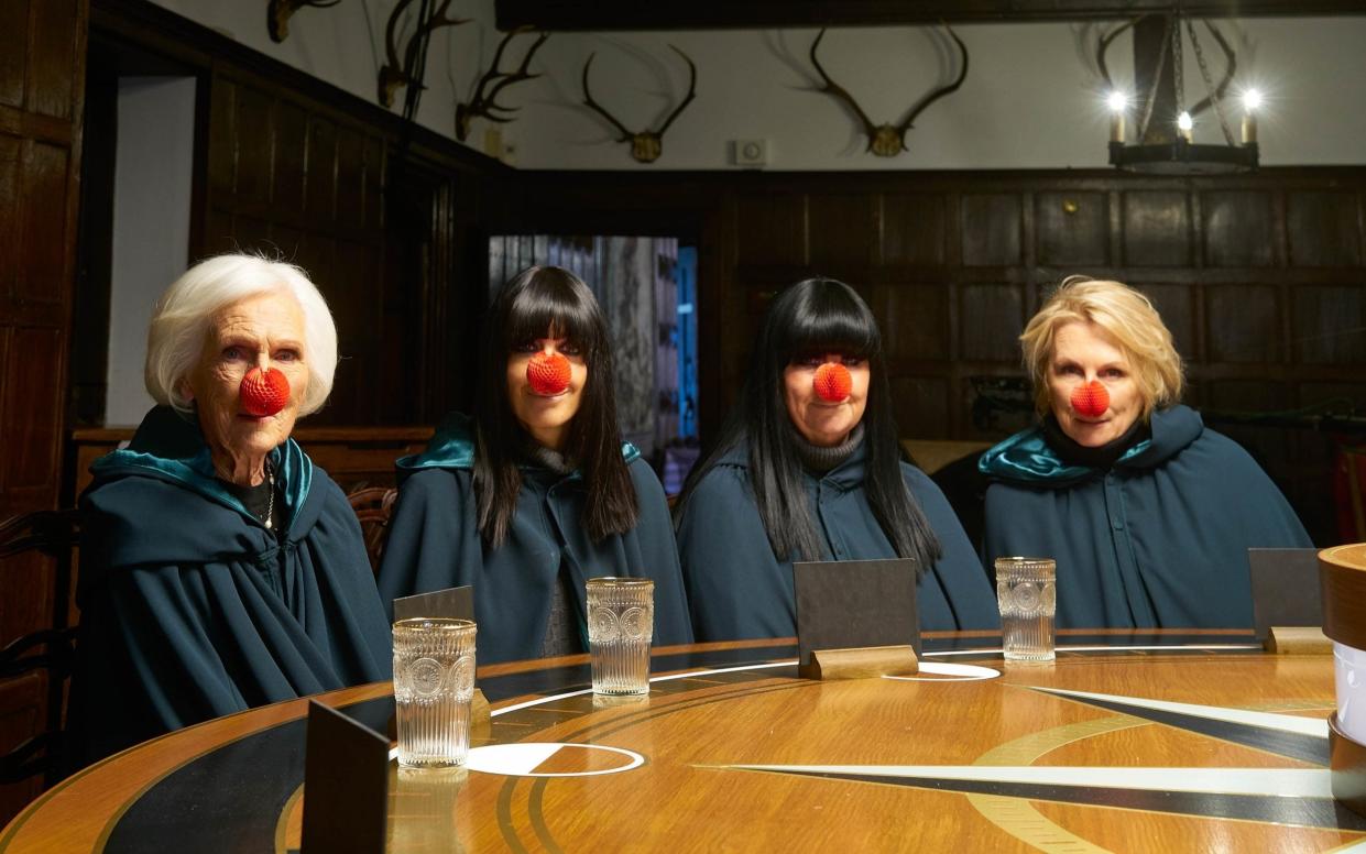 Mary Berry, Claudia Winkleman, Dawn French and Jennifer Saunders take part in Red Nose Day - BBC