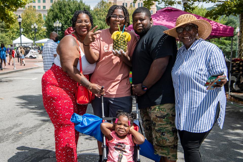 Residents celebrate at the 2022 Goombay Festival in downtown Asheville. It is one of the annual events celebrating African American culture, along with GRINDFest, May 24-26, 2024, which will focus on Black-owned businesses and organizations in the city.