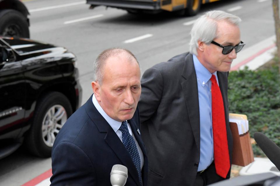 British diver Vernon Unsworth with his lawyer Lin Wood (AP)