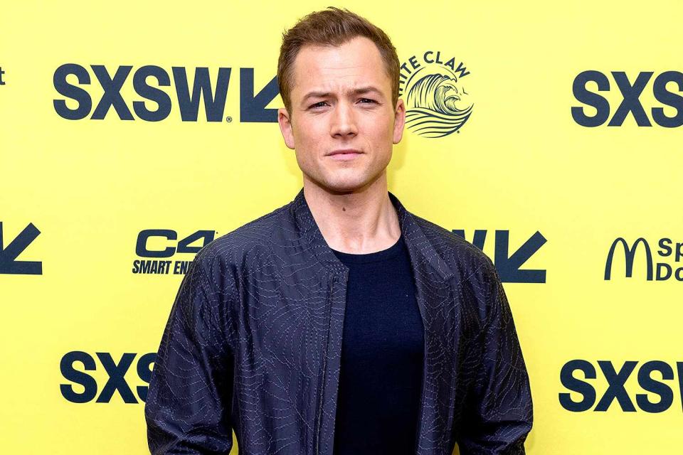 <p>Rick Kern/FilmMagic</p> Taron Egerton attends the "Tetris" world premiere at SXSW 