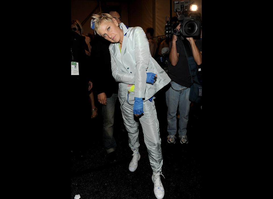 Comedian, talk show host and model? Ellen rocked it at the Richie Rich Spring 2011 fashion show.