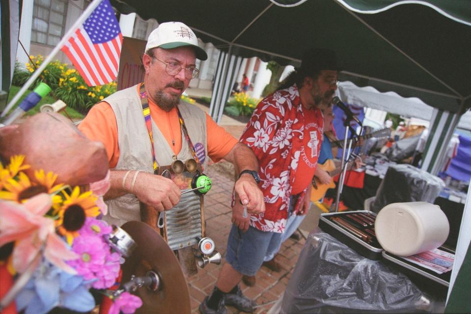 Washboard bands and performers can be seen throughout downtown Logan during the Washboard Festival.
