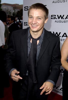 Jeremy Renner at the LA premiere of S.W.A.T.