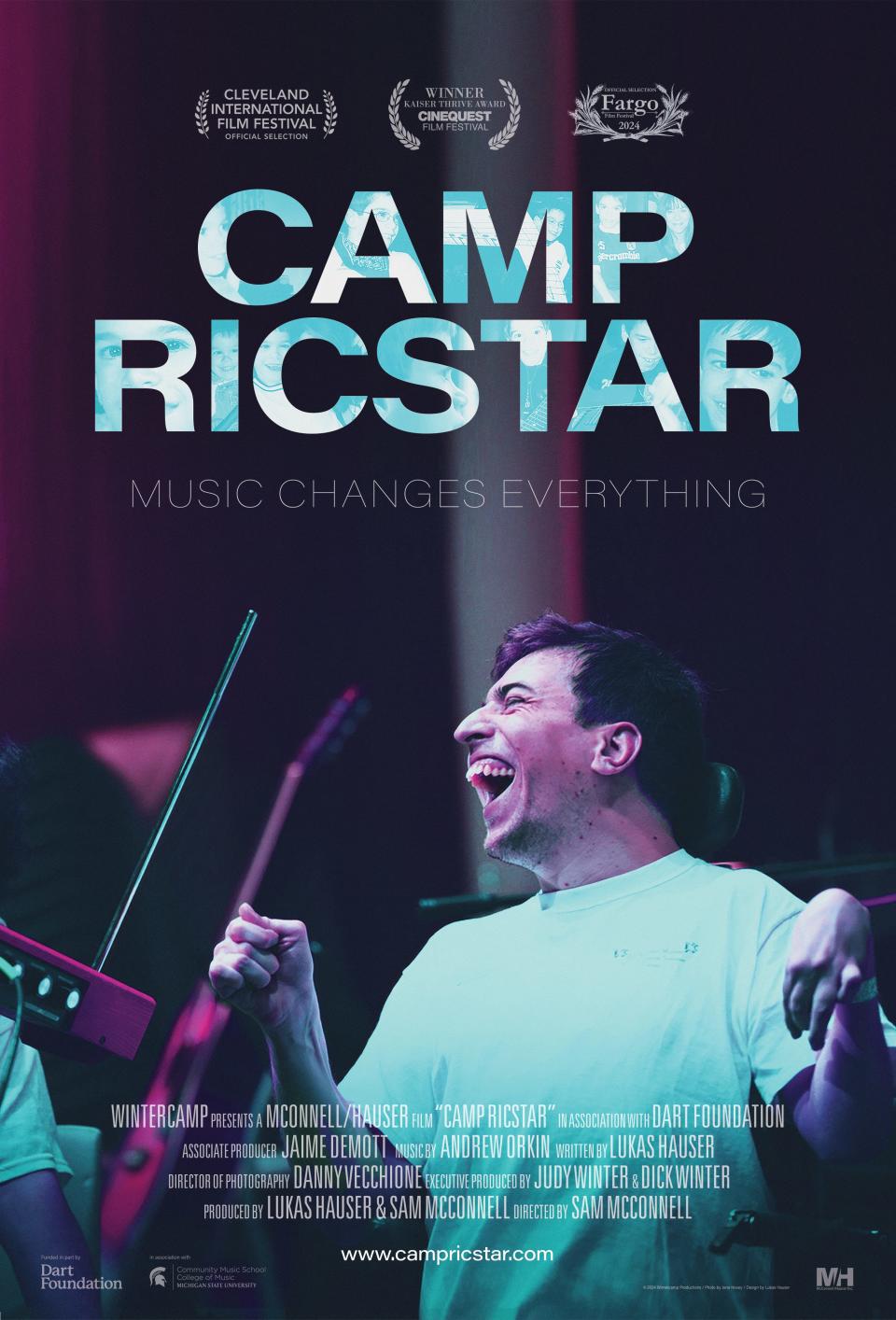 "CAMP RICSTAR," premieres at the Cinequest Film Festival in San Jose, California, on Friday. It will be featured locally at the Capital City Film Festival on April 10. It has already been named the Kaiser Permanente Thrive Award Winner for this year's Cinequest Film Festival.
