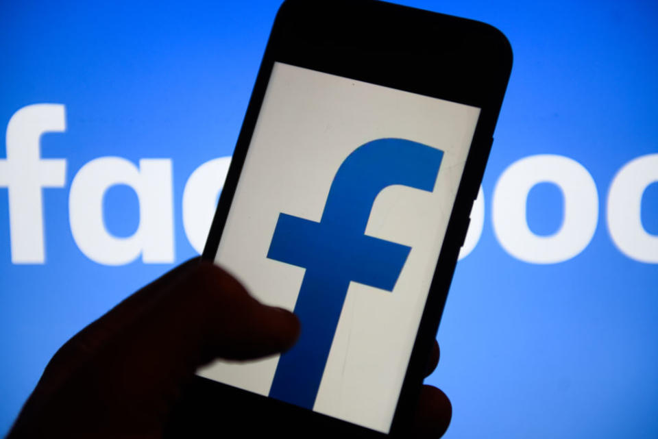 Facebook logo is seen on an android mobile phone. (Photo by Omar Marques/SOPA Images/LightRocket via Getty Images)