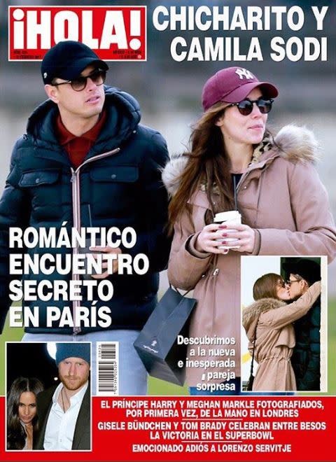 La portada que reveló el romance entre Chicharito y Camila. Instagram Hola