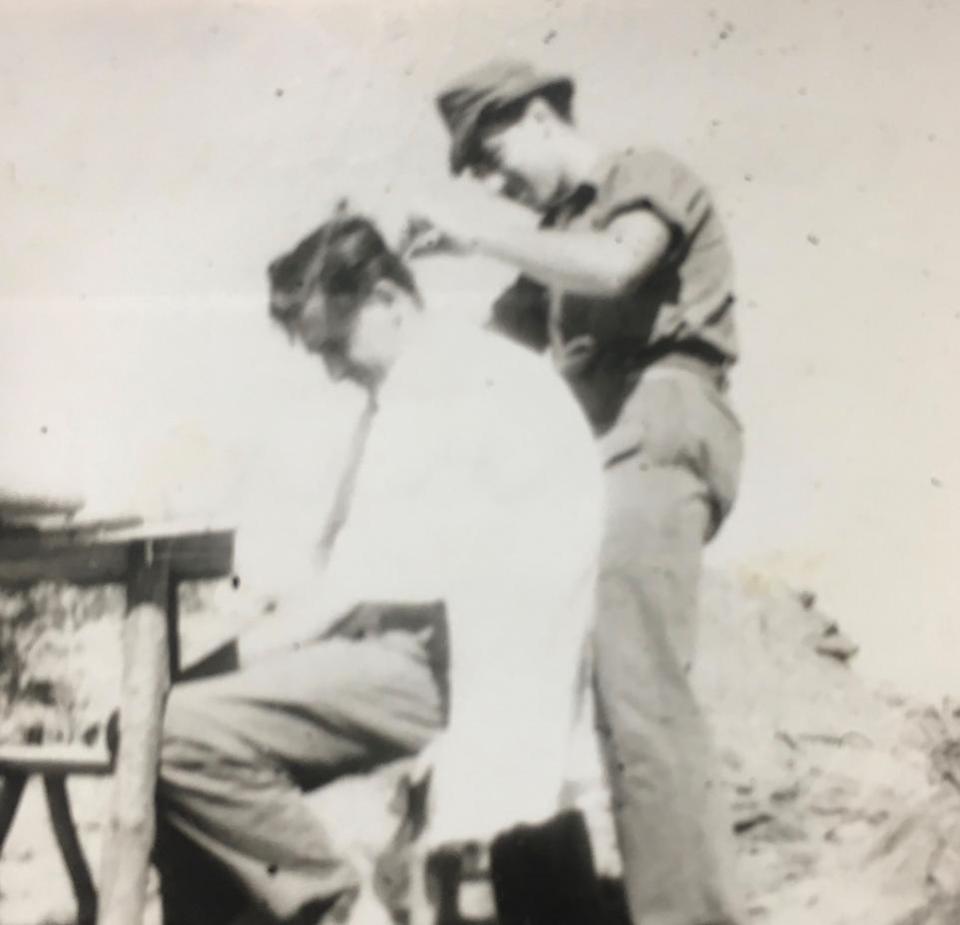 Times Series: Alan was the Gloucestershire Regiment's battalion barber in the Korean War
