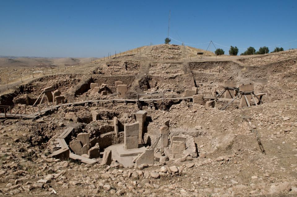 Göbekli Tepe, the site of an ancient Neolithic Temple in southeastern Anatolia, Turkey.