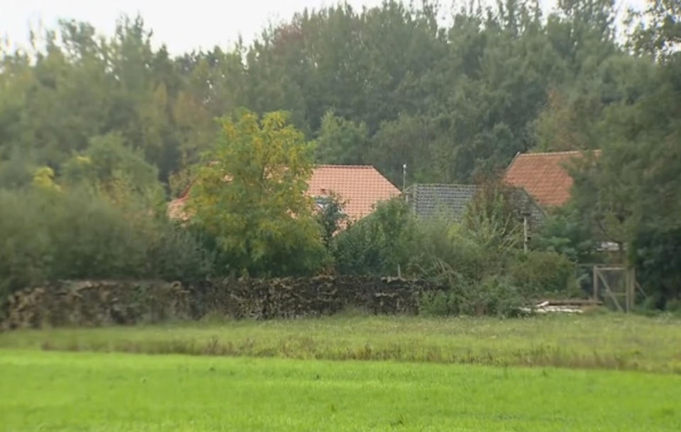 The small group of buildings after a family group were discovered to be living in secluded conditions in Ruinerwold, 130 kilometers (80 miles) northeast of Amsterdam, Netherlands, Tuesday Oct. 15, 2019. Dutch authorities were Tuesday trying to piece together the story of a six-member family group believed to have lived for nine years on a farm, isolated from the outside world in the rural east of the Netherlands. (RTL Netherlands via AP)