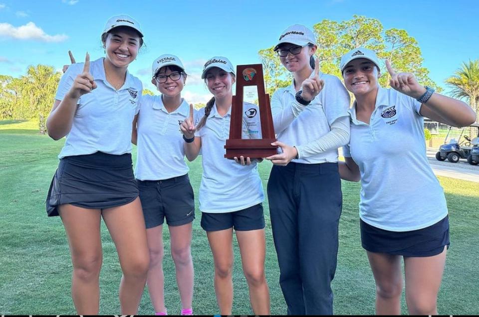 FAU High’s girls golf team avenged last fall’s region runner-up finish with a championship in 2023.