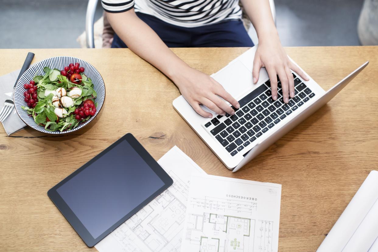 Most Brits spend their lunch break surfing the web or catching up on work. Photo: Westend61/REX/Shutterstock