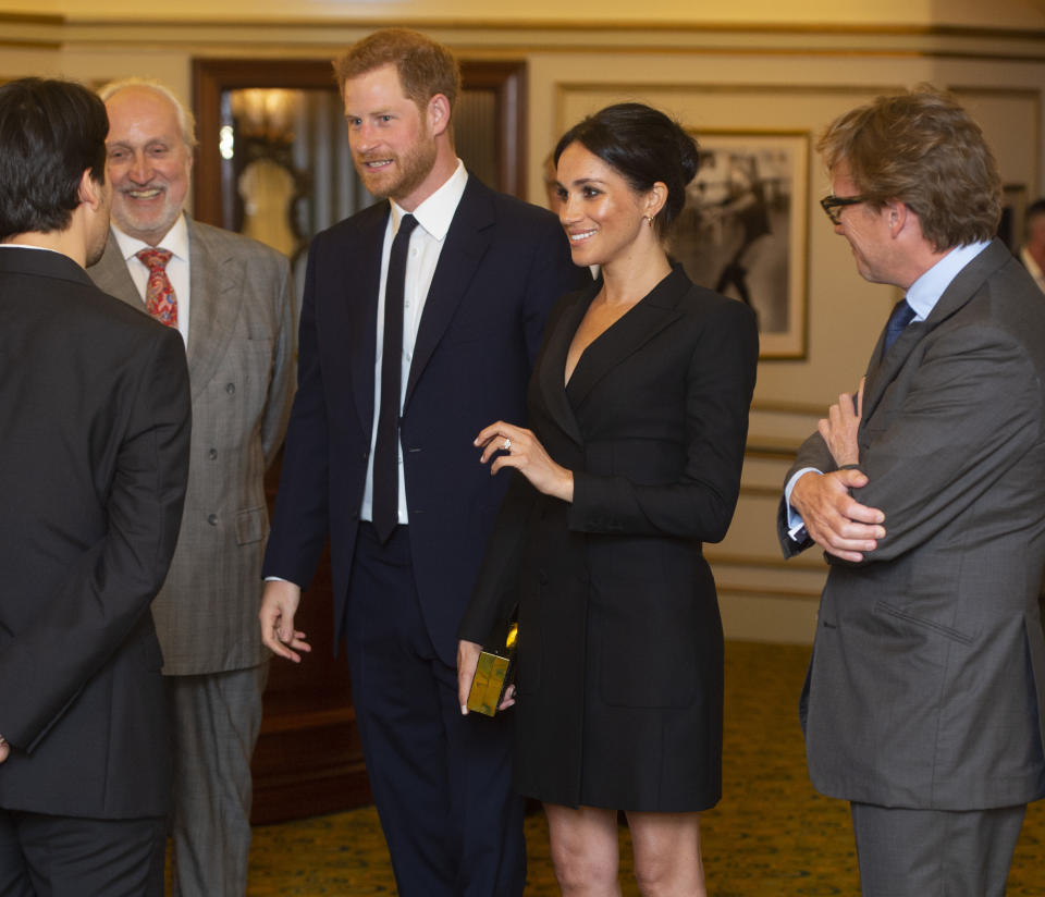 Meghan Markle chose a daring look for her date night. (Photo: Dan Charity – WPA Pool/Getty Images)