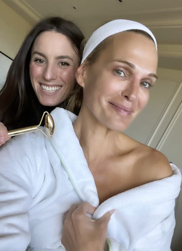 Molly Sims with Celebrity <em>Esthetician </em><em>Catherine Esposito</em><p>Courtesy Molly Sims</p>