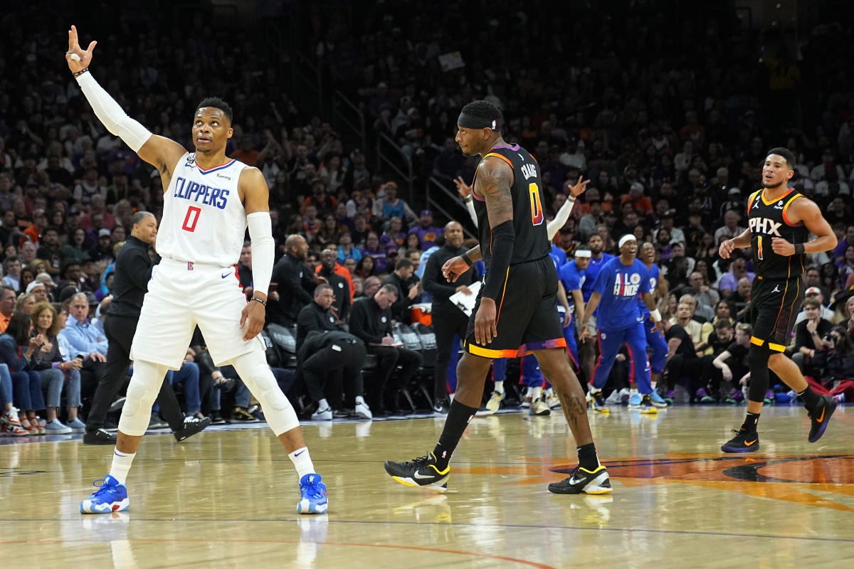 Héroes Russell Westbrook levanta a los Clippers de Kevin Durant, Suns en el Juego 1