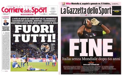 Italy's media - Credit: Gazzetta Dello Sport 