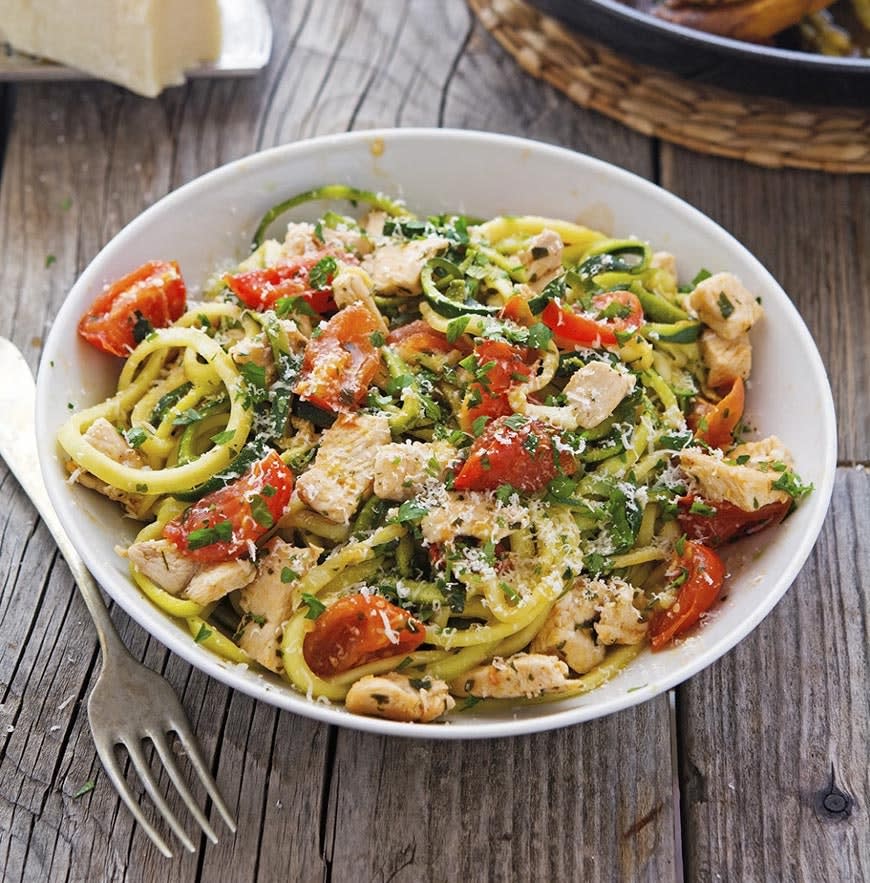 Lemon Garlic Chicken Zoodles from The Iron You