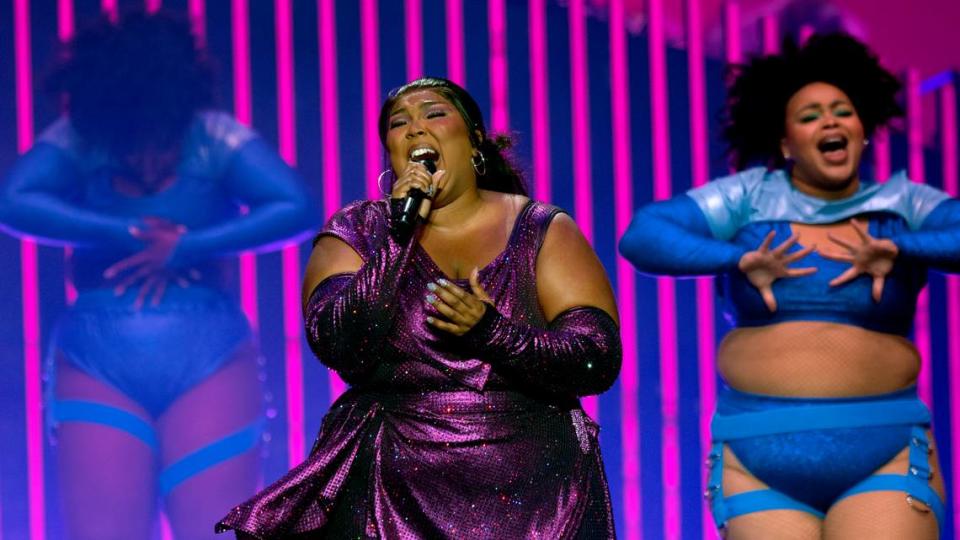 Lizzo in concert on her “Special Tour” at Raleigh’s PNC Arena, Wednesday night, May 10, 2023.