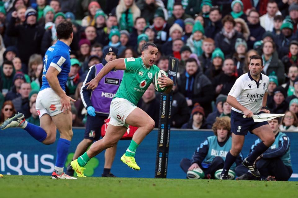 Ireland’s James Lowe has become one of the world’s best wingers (Getty Images)