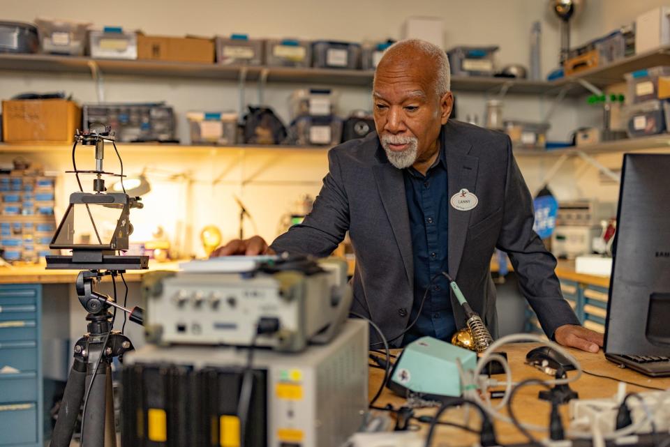 Disney Research Fellow Lanny Smoot in his lab.