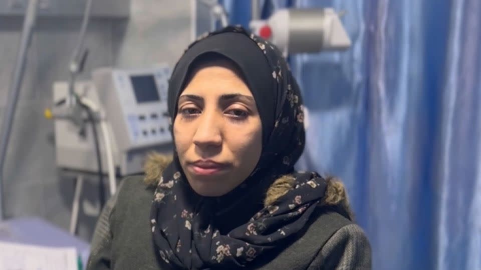 Anwar Abdul Nabi, a young mother whose 3-year-old daughter, Mila, had died of malnutrition minutes earlier. Israel's siege on Gaza has consigned Palestinians in the enclave to deadly starvation. - CNN