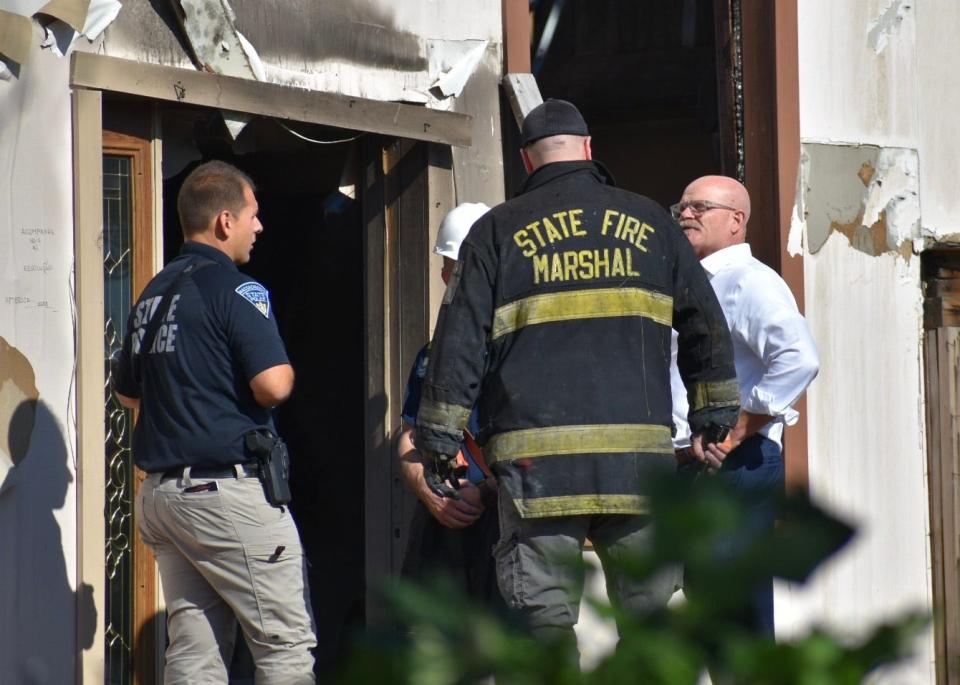 Fall River Fire Department Chief Roger St. Martin was on scene at 277 Brightman St. Wednesday morning with fire investigators from the State Fire Marshal's office and State Police.