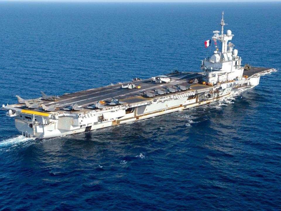 French aircraft carrier Charles de Gaulle in Red Sea